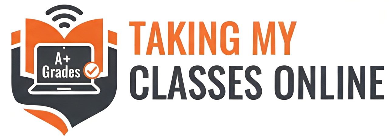 Taking my classes online logo