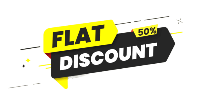 Flat 50% discount
